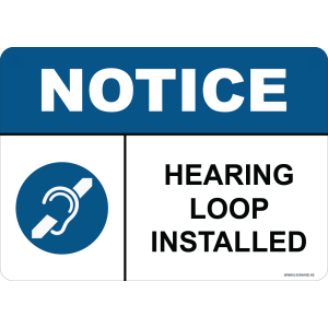 G Signage - "Hearing Loop Installed" - OSHA Notice Sign